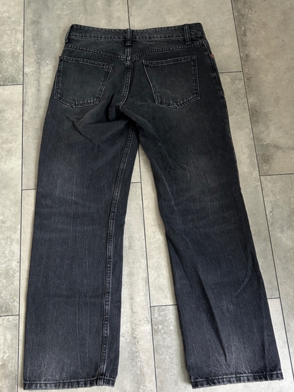 Zara Washed Black Straight Leg Jeans - Picture 4 of 4